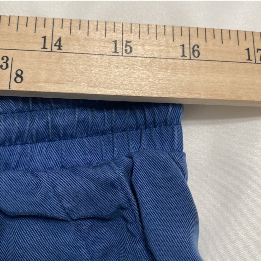 Chelsea & Theodore Blue Twill Drawstring Jogger Pants Women Size L - Picture 10 of 12